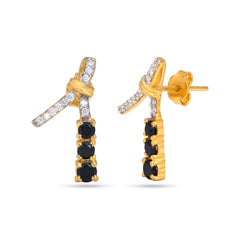 Dancing Black Spinel Earrings