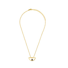 Round Black Spinel 925 Silver Necklace