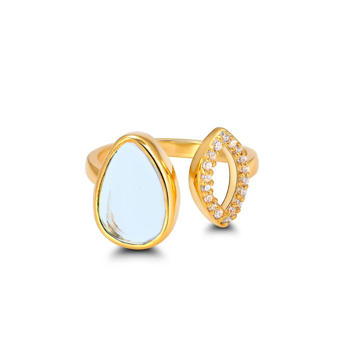 Blue Topaz Silver Ring