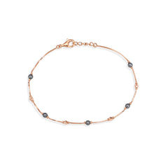 Dark Glow Black Pearl Bracelet in 925 Silver