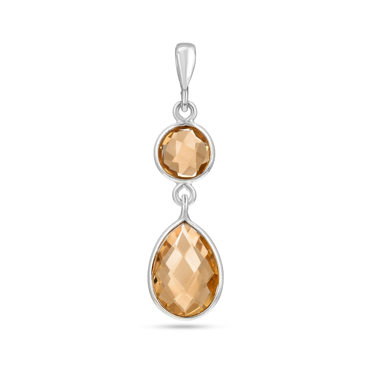 Citrine Stone 925 Silver Pendant