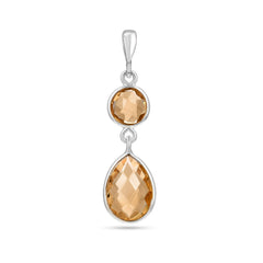 Citrine Stone 925 Silver Pendant