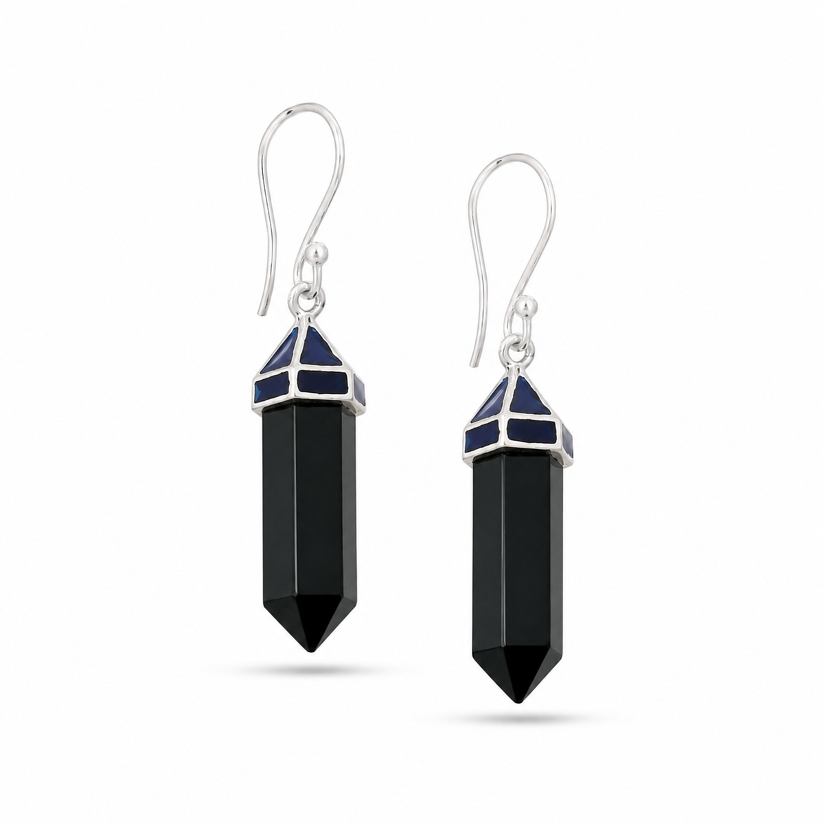 Black Onyx 925 Silver Earrings