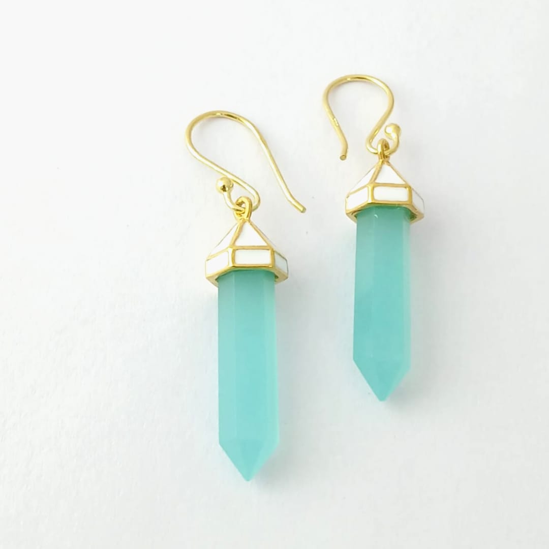 Aventurine 925 Silver Earrings