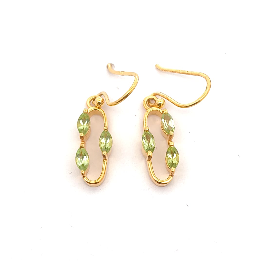 Peridot Silver Earrings