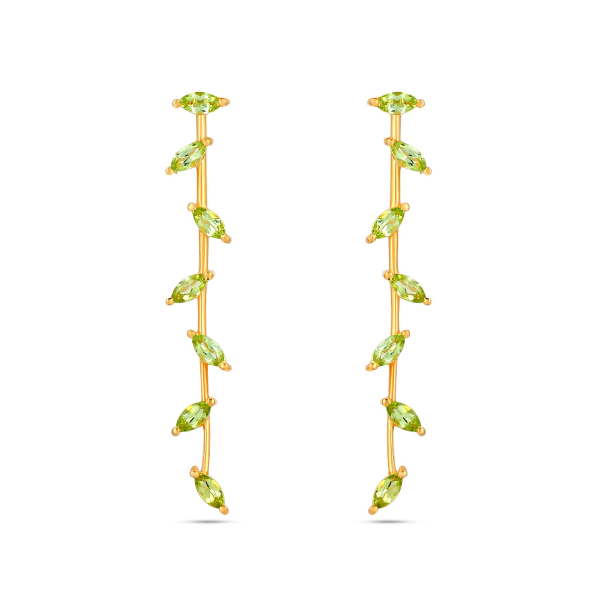 Marquiese Peridot Silver Earring