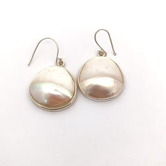 Mother Of Pearl Silver Earrings