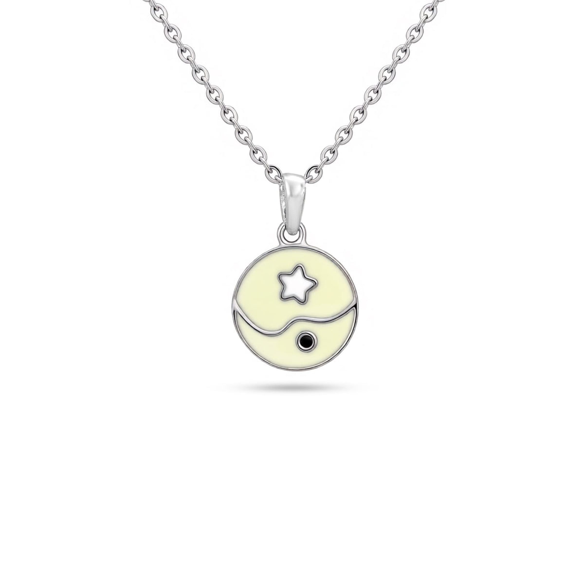 Kid's Enamel Necklace in 925 Silver