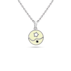 Kid's Enamel Necklace in 925 Silver