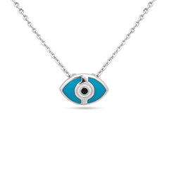 Evil Eye Charm 925 Silver Necklace