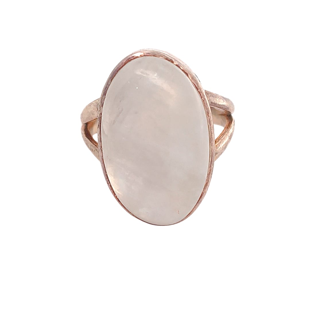 Oval Moonstone Silver Ring