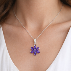 Bloom Amethyst Flower Necklace