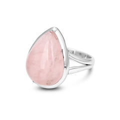 Allday Rose Quartz Ring in 925 Silver