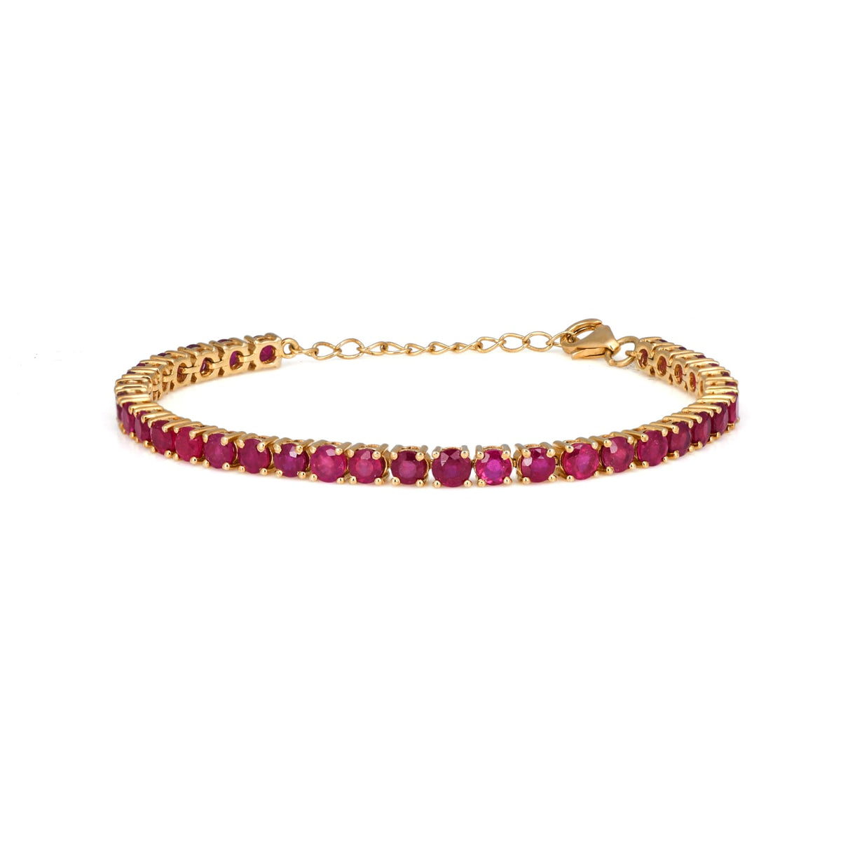 Ruby Gold Plated Bracelet